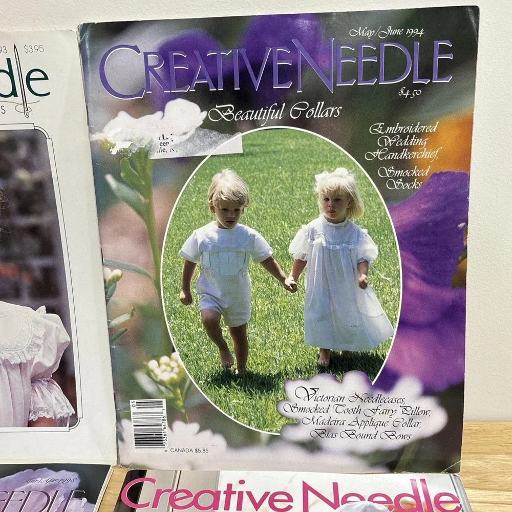 Lot 4 Creative Needle‎ Smocking Hand Sewing 1993-2008 Embroidery Insert Patterns